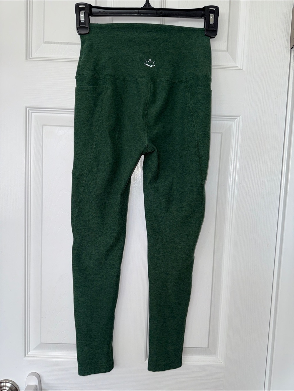 Beyond Yoga Forest Green High-Rise Ponte Leggings with Pockets - Picture 2 of 7